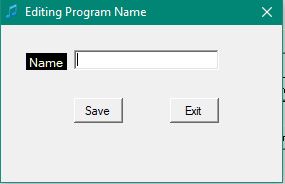 Editing Program Name